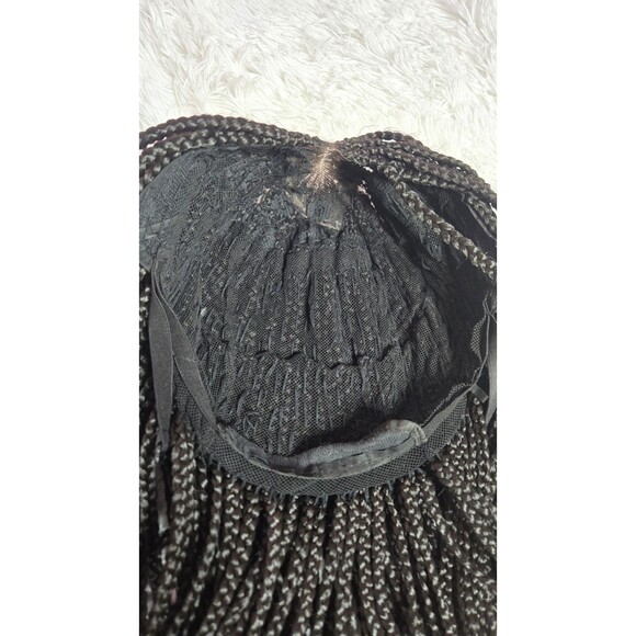 Full Frontal Braided Dark Brunette Natural Look Bohemian Wig - Picture 12 of 15